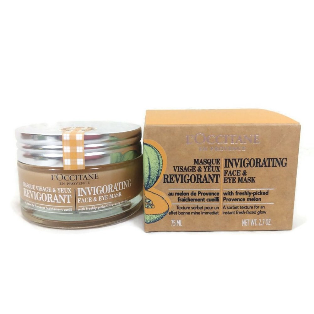 L'OCCITANE Invigorating Face & Eye Mask 2.7 oz / 75 ml NIB